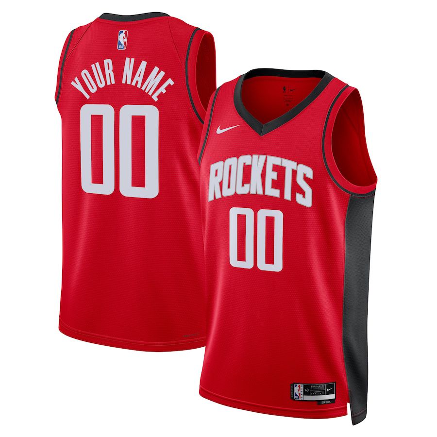 Men Houston Rockets Nike Red Icon Edition 2022-23 Swingman Custom NBA Jersey->customized nba jersey->Custom Jersey